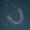 CZ Blue Sapphire Short Necklace Set