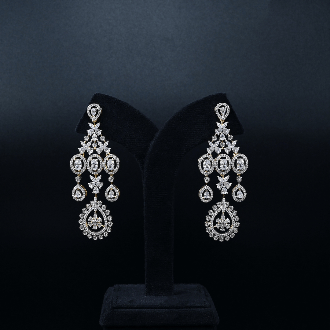 CZ Heavy Diamond Necklace Set