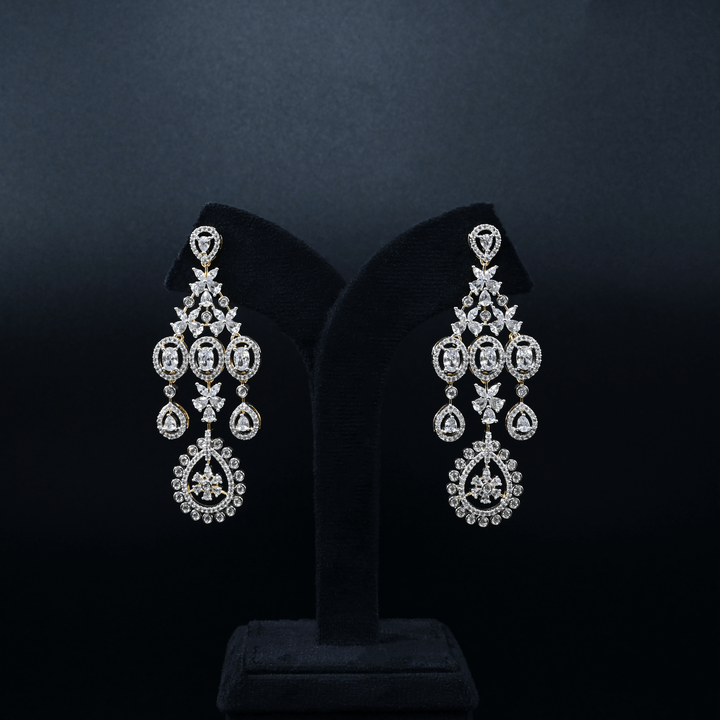 CZ Heavy Diamond Necklace Set