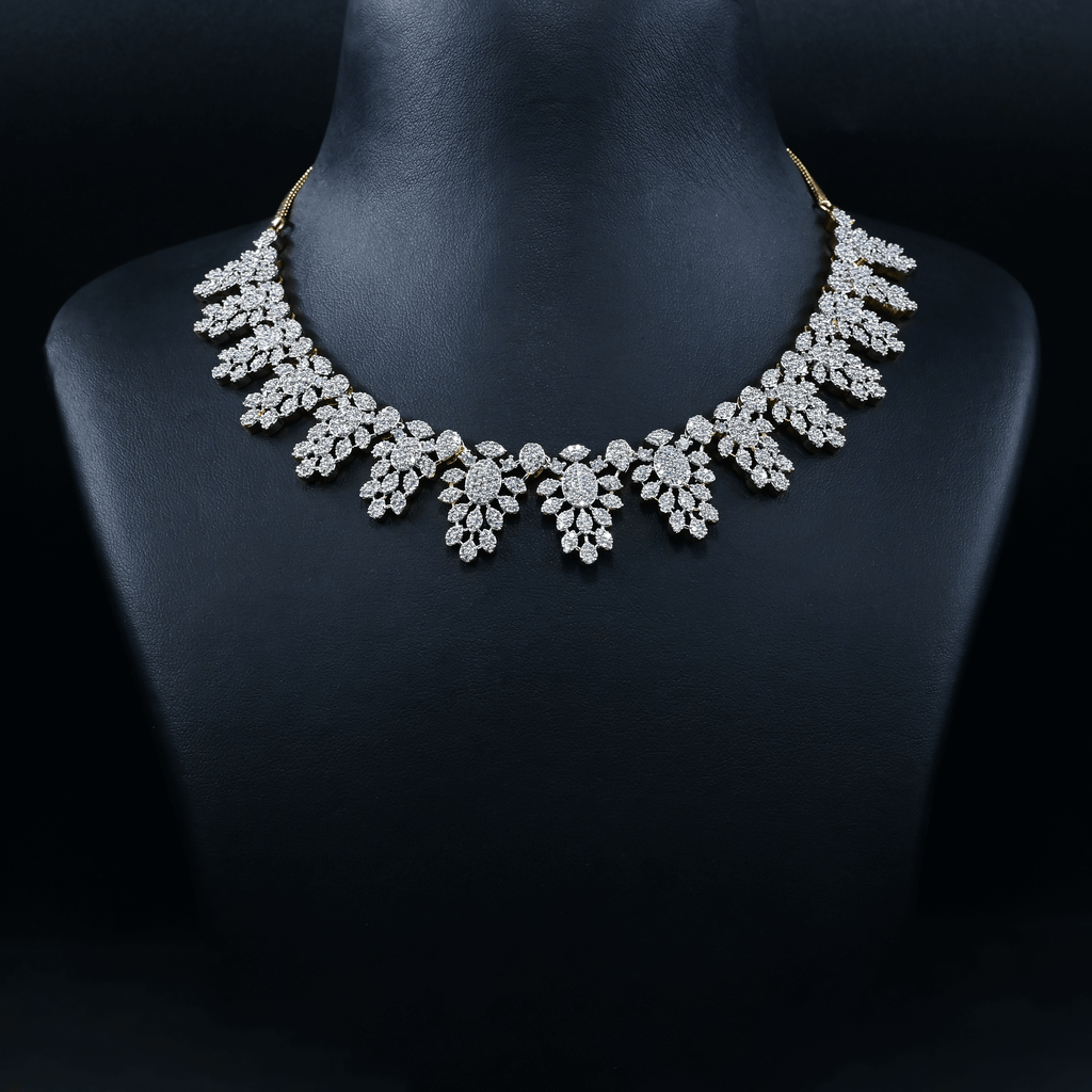 CZ Short Diamond Necklace Set