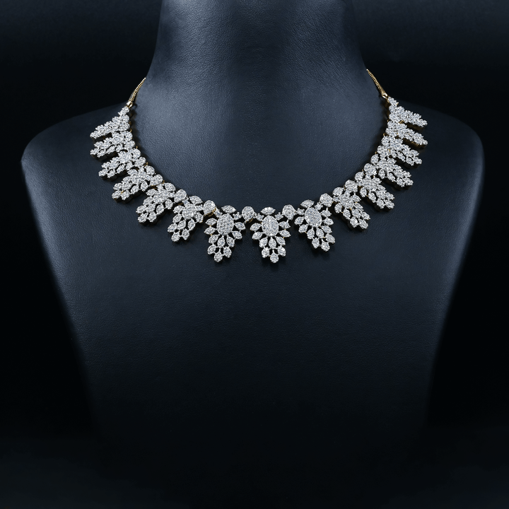 CZ Short Diamond Necklace Set