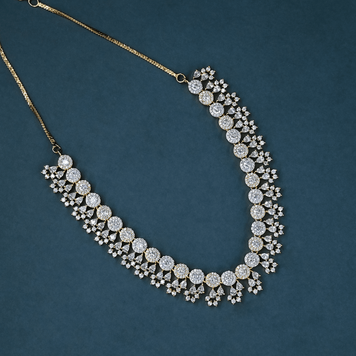 CZ Short Diamond Necklace Set