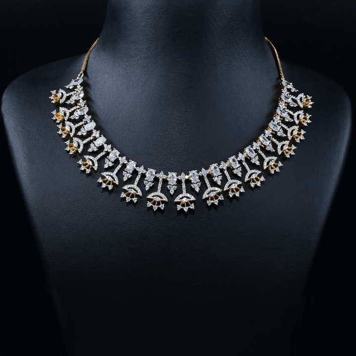 CZ Short Diamond Necklace Set