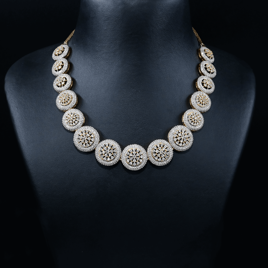 CZ Short Diamond Necklace Set