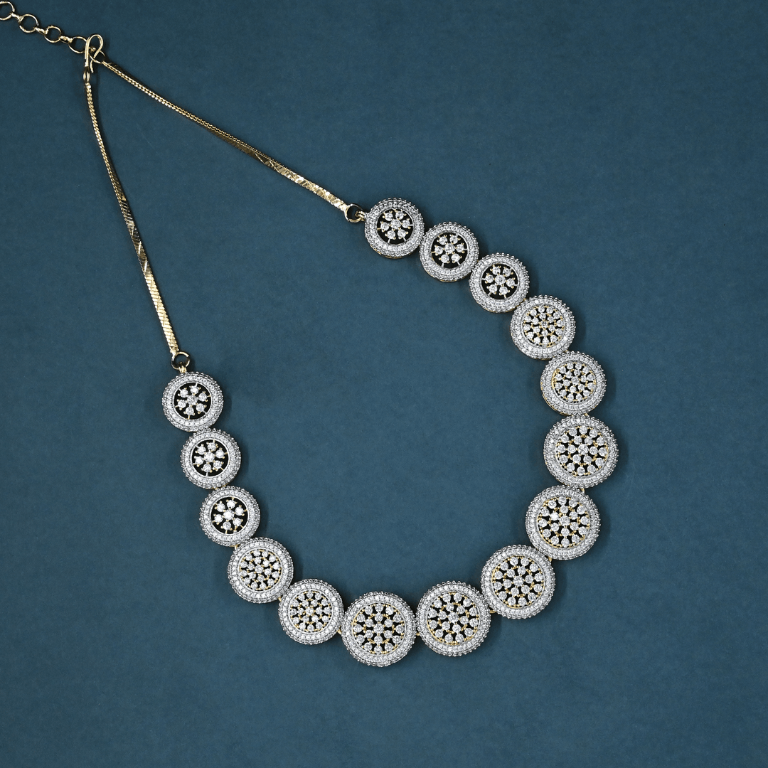 CZ Short Diamond Necklace Set