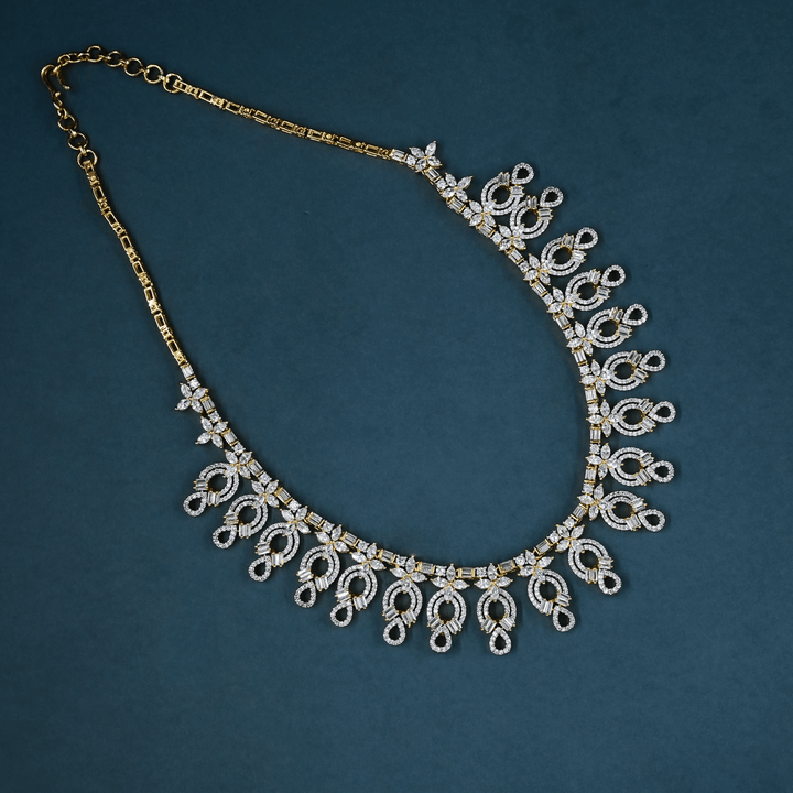 CZ Heavy Diamond Necklace Set