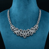 CZ White Rhodium Necklace Set