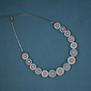 CZ White Rhodium Heavy Necklace Set