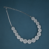 CZ White Rhodium Heavy Necklace Set