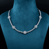 CZ White Rhodium Necklace Set