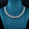 CZ White Rhodium Necklace Set