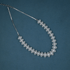 CZ White Rhodium Necklace Set