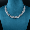 CZ White Rhodium Necklace Set