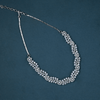 CZ White Rhodium Necklace Set