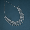 CZ White Rhodium Heavy Necklace Set