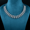 CZ White Rhodium Necklace Set