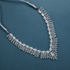 CZ White Rhodium Necklace Set