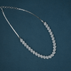 CZ White Rhodium Necklace Set