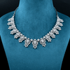 CZ White Rhodium Necklace Set