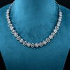 CZ White Rhodium Necklace Set