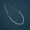 CZ White Rhodium Necklace Set