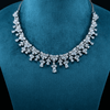 CZ White Rhodium Necklace Set