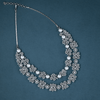 CZ White Rhodium Heavy Necklace Set