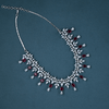 CZ White Rhodium Necklace Set