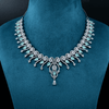 CZ White Rhodium Necklace Set