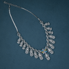 CZ White Rhodium Necklace Set