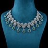 CZ White Rhodium Necklace Set