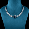 CZ White Rhodium Necklace Set