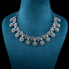 CZ White Rhodium Necklace Set