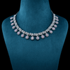 CZ White Rhodium Necklace Set