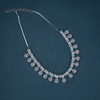 CZ White Rhodium Necklace Set