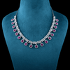 CZ White Rhodium Necklace Set