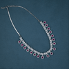 CZ White Rhodium Necklace Set