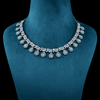 CZ White Rhodium Necklace Set