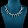 CZ White Rhodium Necklace Set