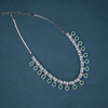 CZ White Rhodium Necklace Set