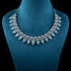 CZ White Rhodium Necklace Set