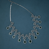 CZ White Rhodium Heavy Necklace Set