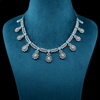 CZ White Rhodium Necklace Set