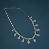 CZ White Rhodium Necklace Set