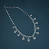 CZ White Rhodium Necklace Set