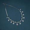 CZ White Rhodium Necklace Set