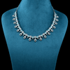 CZ White Rhodium Necklace Set