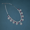 CZ White Rhodium Heavy Necklace Set