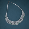 CZ White Rhodium Heavy Necklace Set