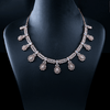 CZ Rose Gold Short Necklace Set